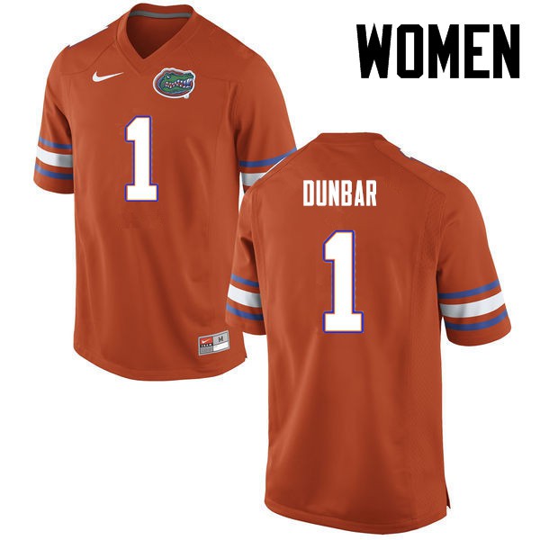 Florida Gators Women #1 Quinton Dunbar College Football Orange